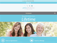 Tablet Screenshot of primeorthodontics.com